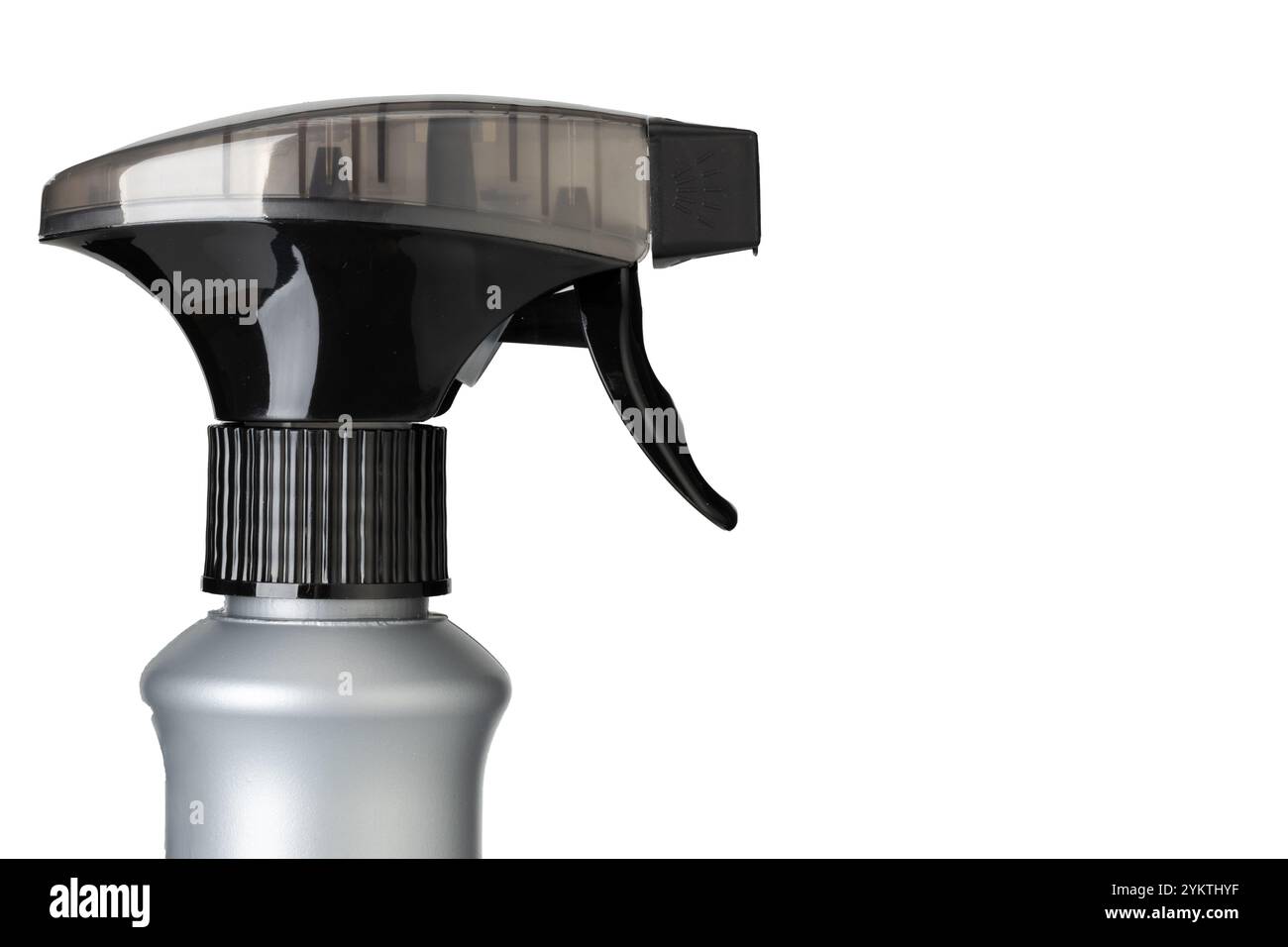 Sprühflasche mit offener Düse in Nahaufnahme auslösen Stockfoto