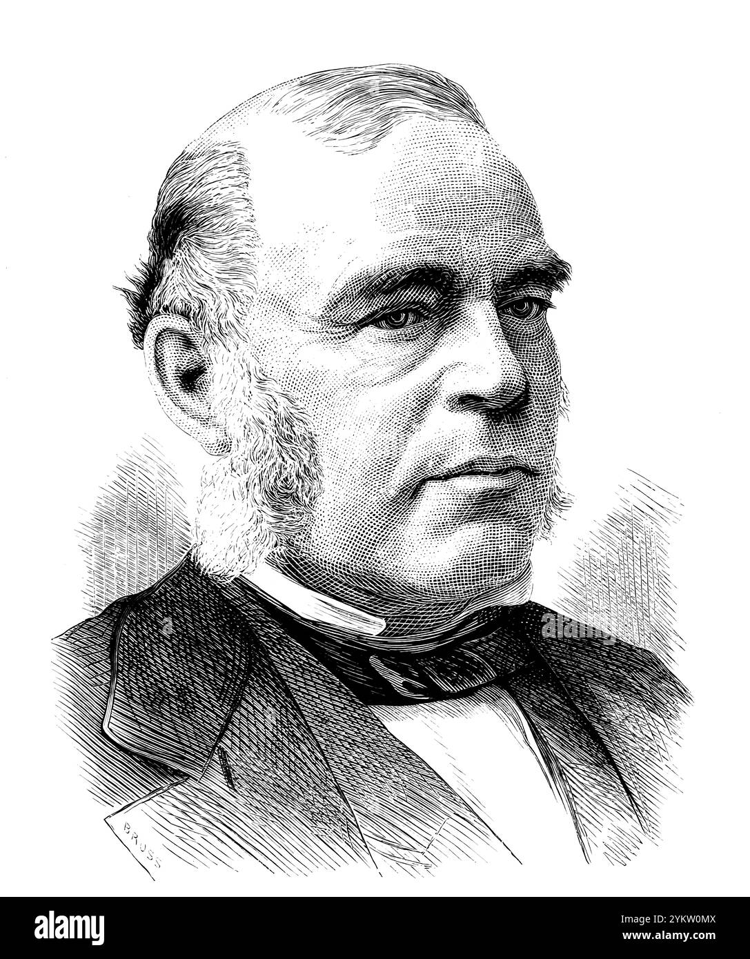 John William Draper, 1811–1882, englischer Wissenschaftler, Philosoph, Arzt Chemiker, Historiker und Fotograf Stockfoto