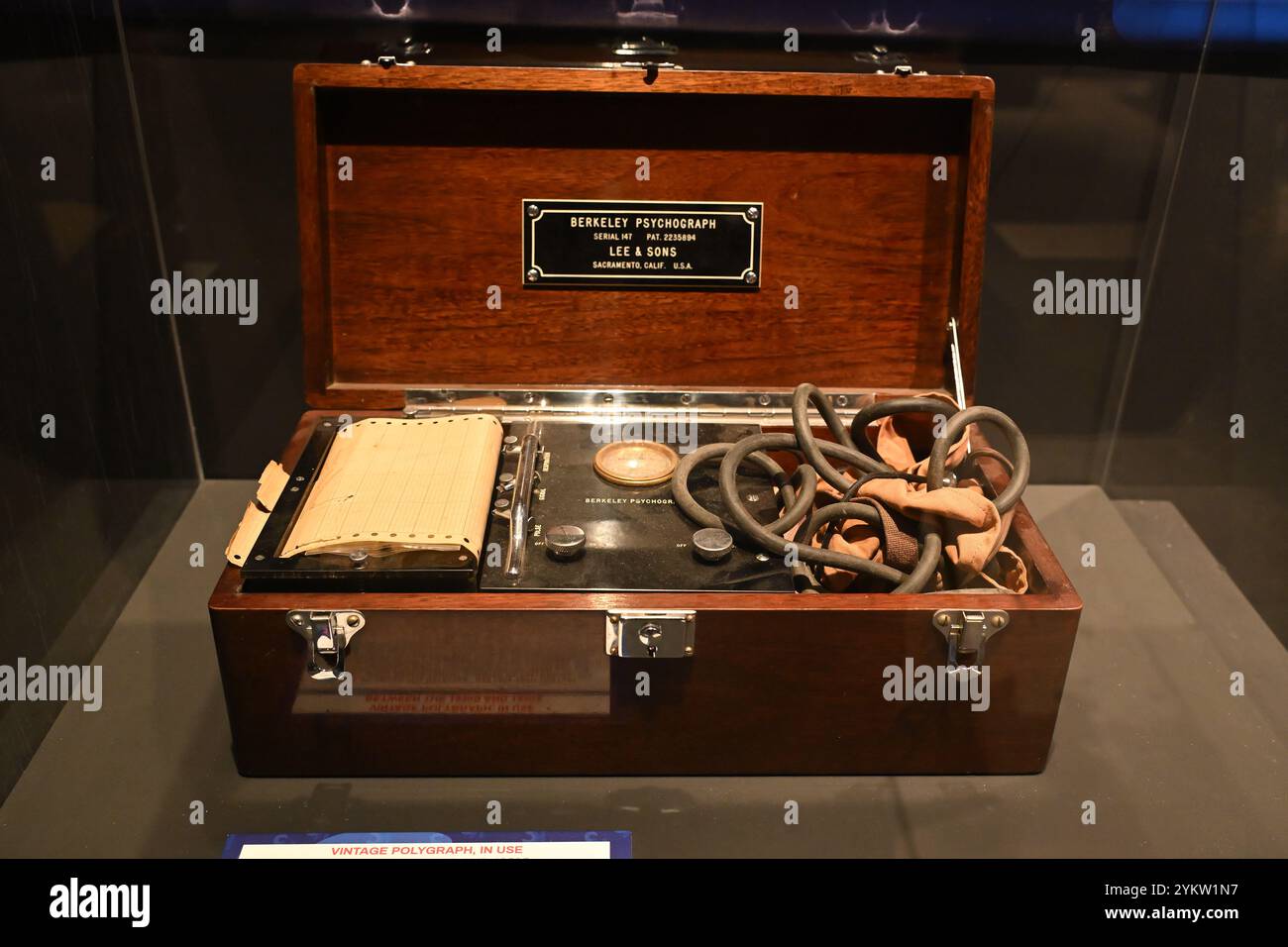 Vintage-Polygraph, in Gebrauch zwischen den 1930er und 1950er Jahren Stockfoto