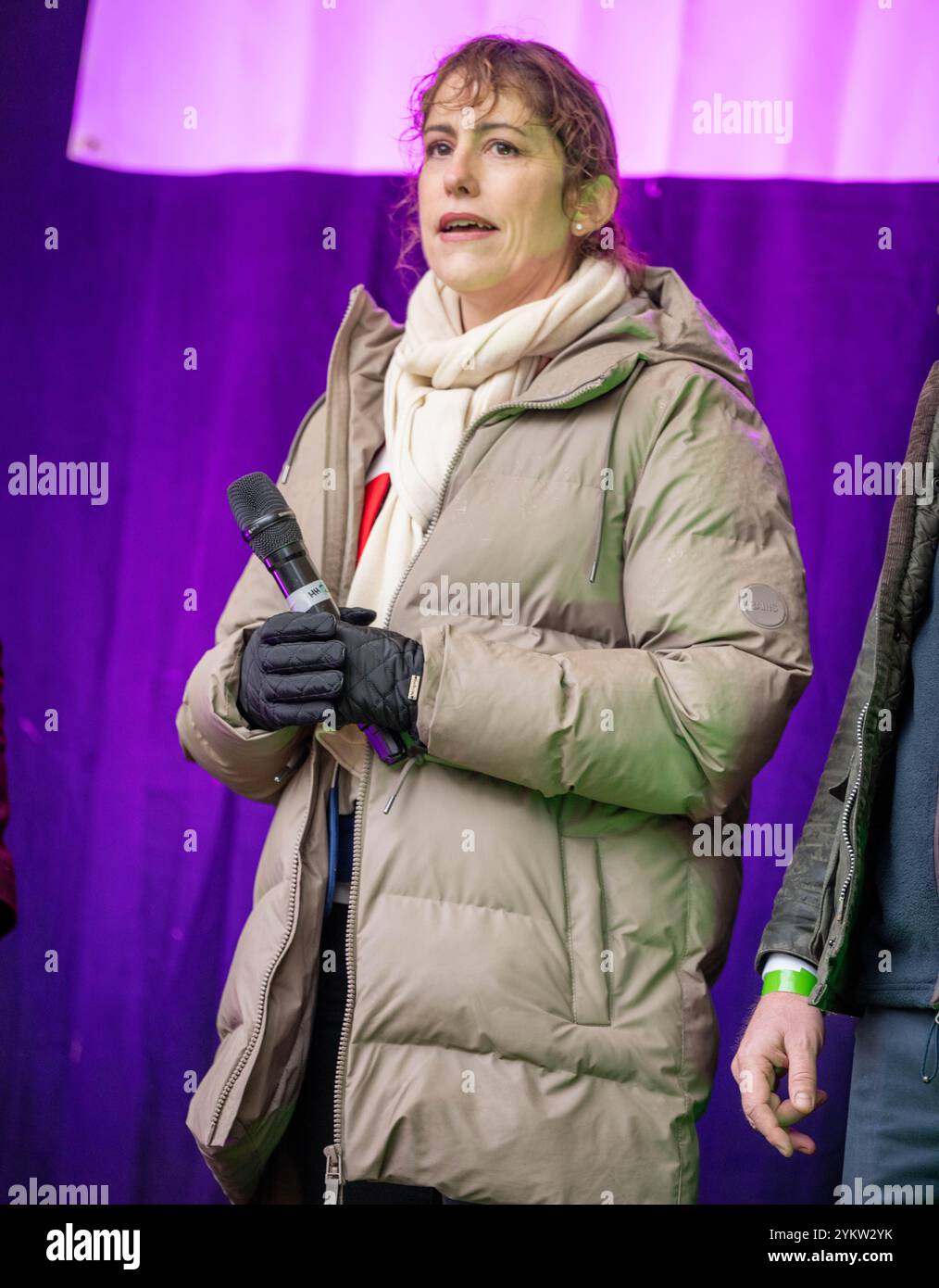 London, Großbritannien. November 2024. Farmers protestieren gegen die Steueränderungen, Whitehall, London Victoria Atkins, Shadow Environment Secretary Credit: Ian Davidson/Alamy Live News Stockfoto