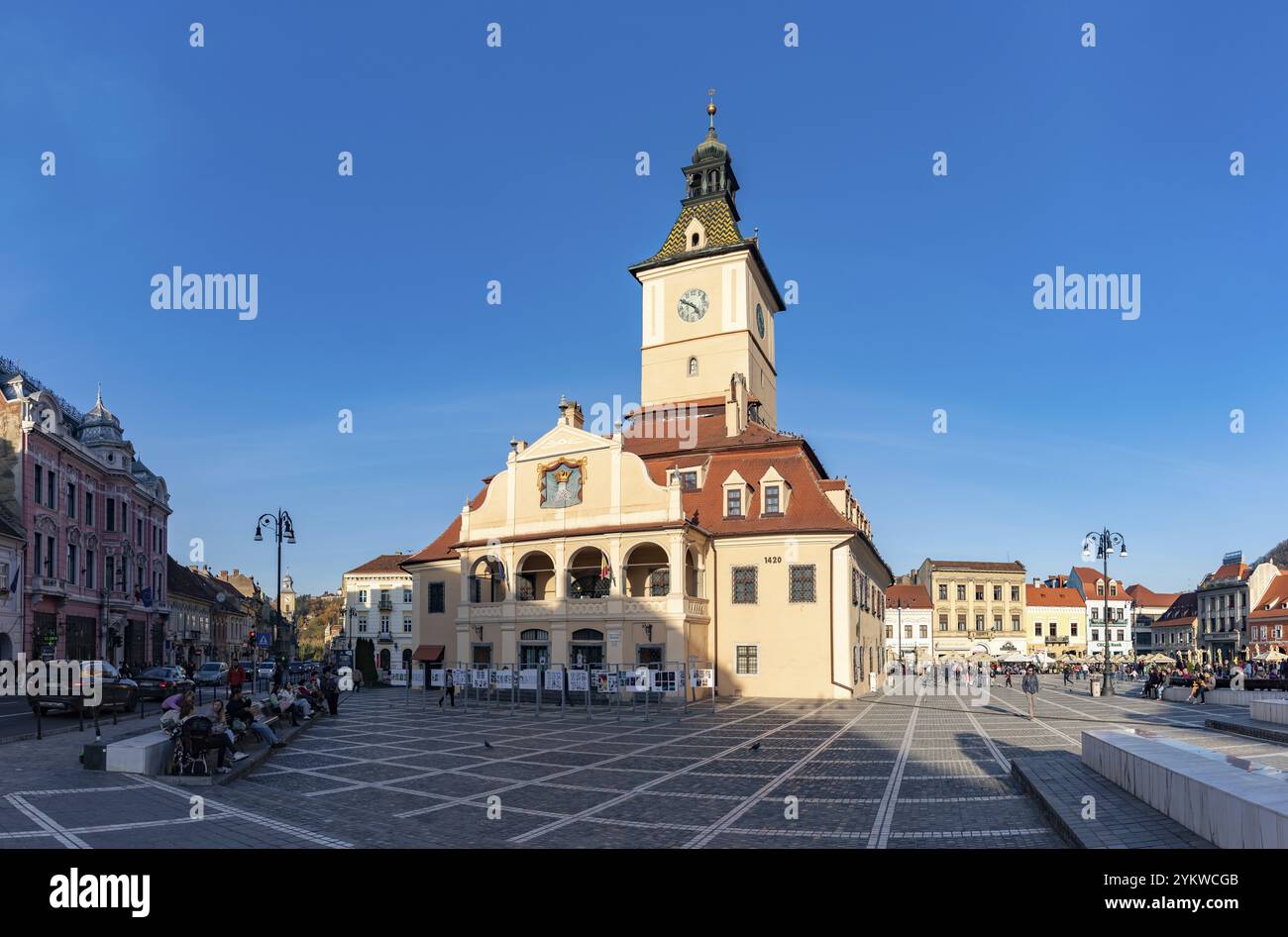 Ein Bild vom Alten Rathaus in Brasov Stockfoto