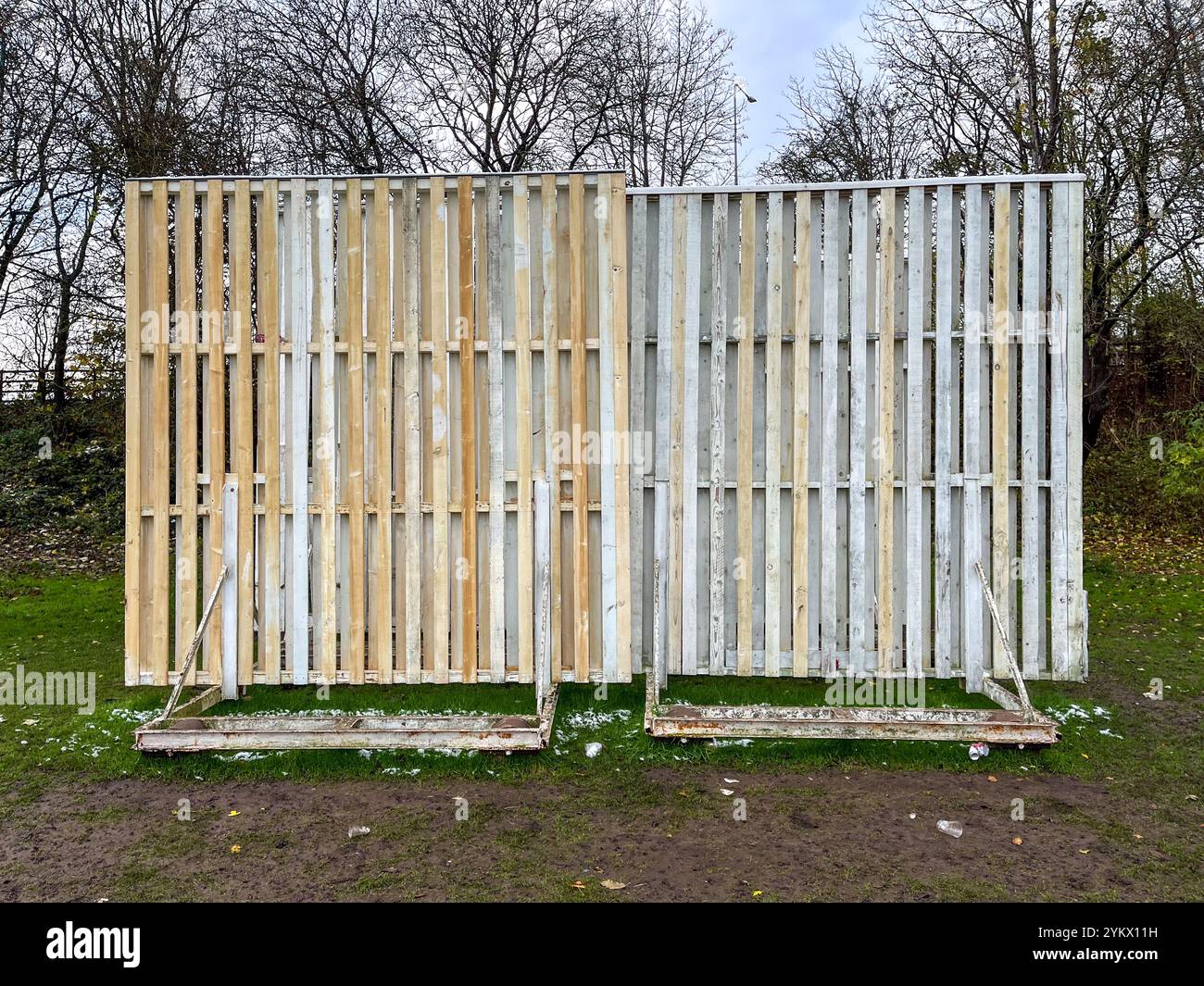 Kricket Sichtschutz Stockfoto