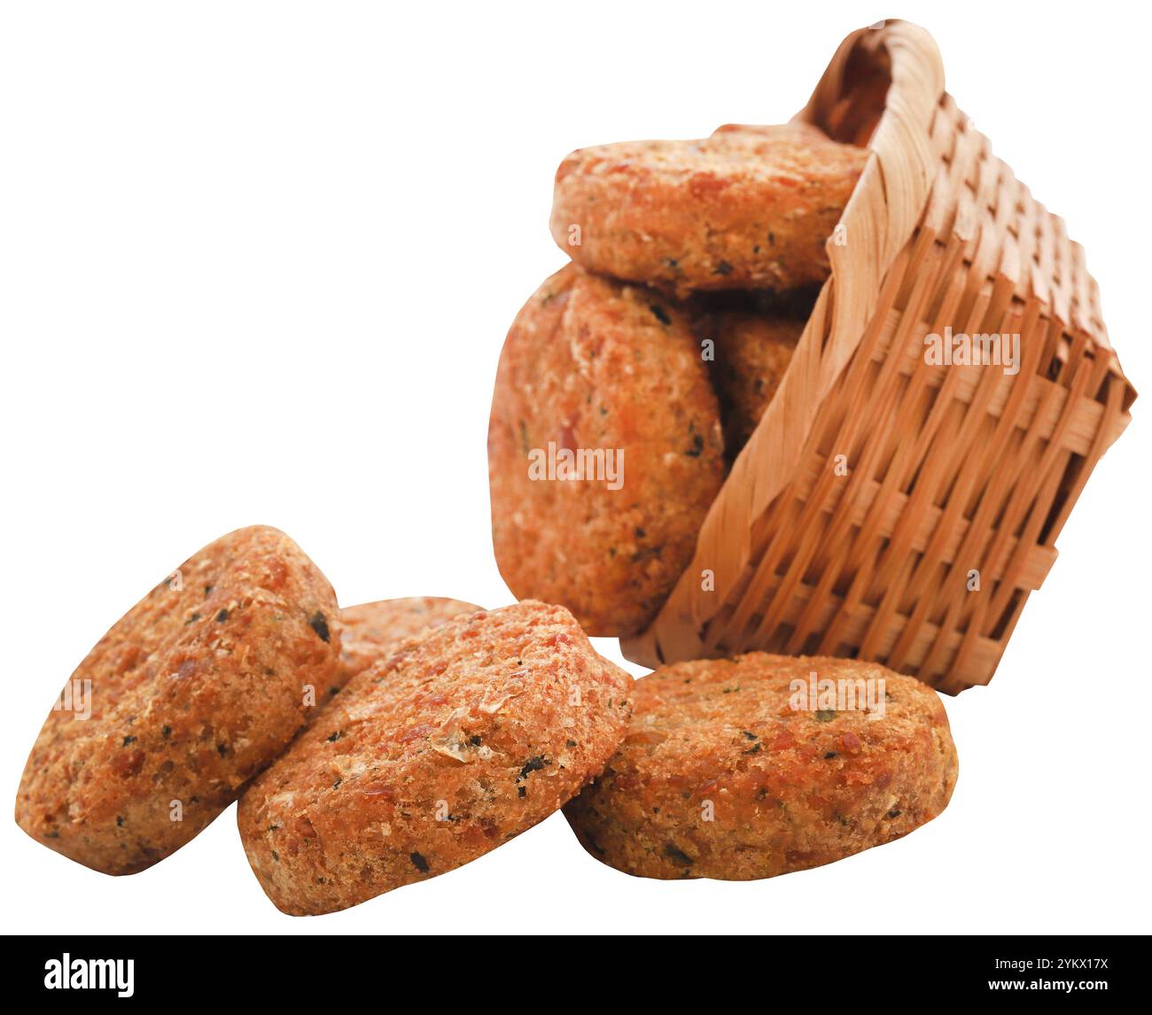 Leckere Gemüsefalafel aus der Nähe und isoliert Stockfoto