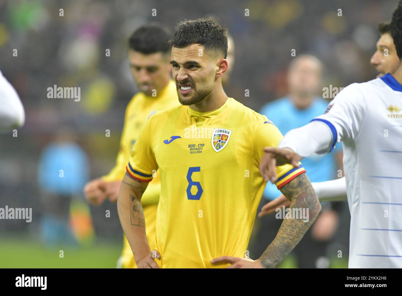 Marius Marin während des Spiels der UEFA Nations League Rumänien gegen Zypern , 18.11.2024 , Bukarest , Rumänien Stockfoto