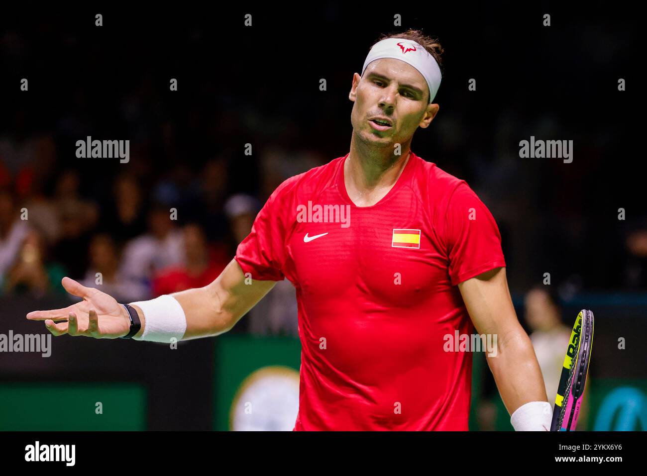 Malaga, Spanien. November 2024. MALAGA, SPANIEN – 19. NOVEMBER: Rafael Nadal aus Spanien im Davis Cup Finale im Palacio de Deportes Jose Maria Martin Carpena am 19. November 2024 in Malaga, Spanien. (Foto: Jose-Luis Contreras/MB Media/) Credit: MB Media Solutions/Alamy Live News Stockfoto