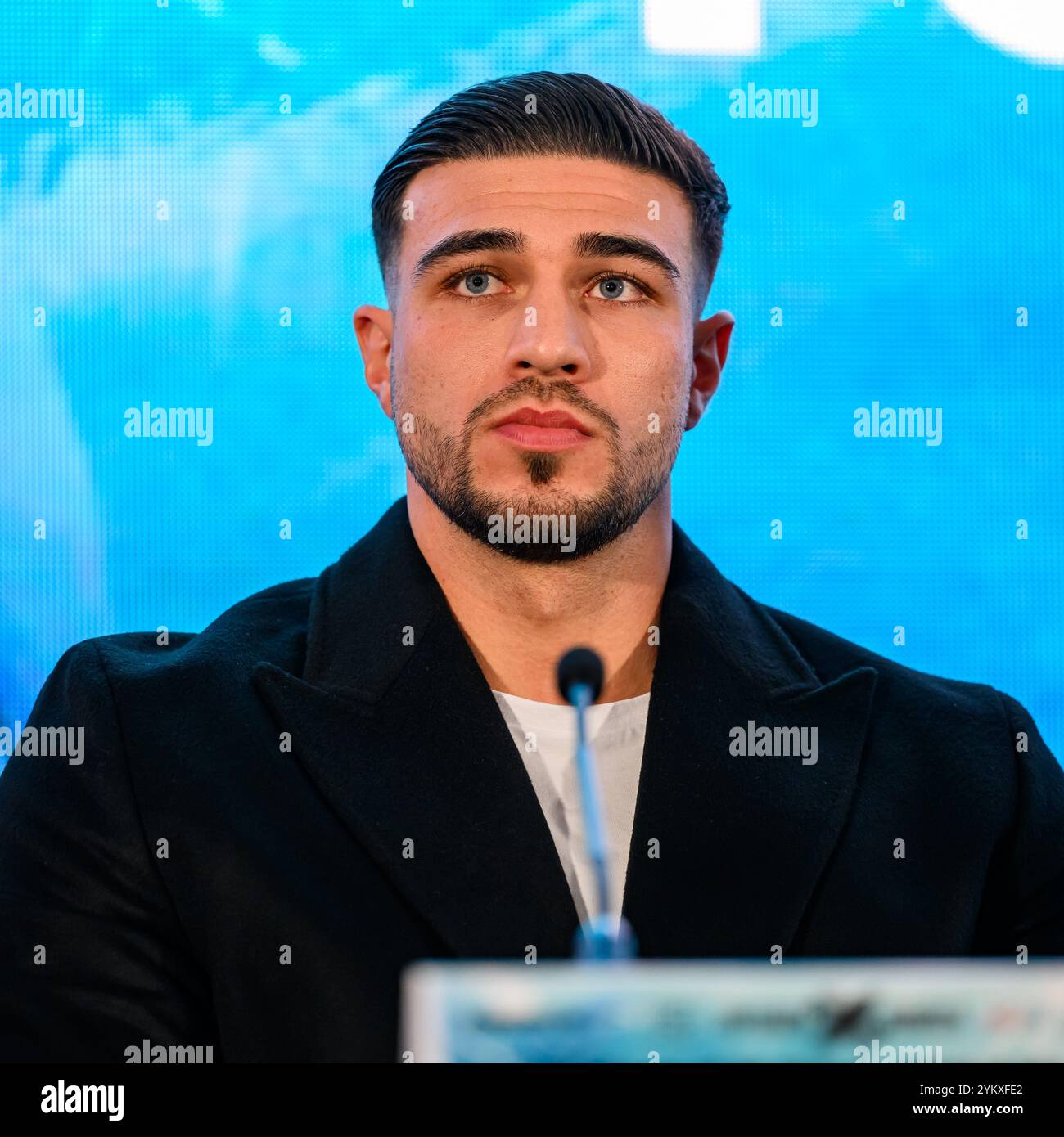 LONDON, VEREINIGTES KÖNIGREICH. November 24. Tommy Fury während des Misfits Boxing präsentierte am Dienstag, den 19. November 2024 in LONDON die Pressekonferenz Fury vs Till Launch in Leonardo London City. Quelle: Taka G Wu/Alamy Live News Stockfoto