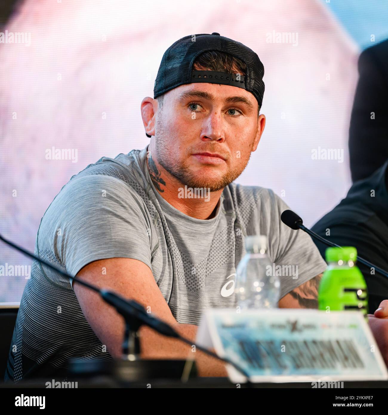 LONDON, VEREINIGTES KÖNIGREICH. November 24. Darren Till während des Misfits Boxing präsentierte die Fury vs Till Launch Press Conference in Leonardo London City am Dienstag, den 19. November 2024 in LONDON, ENGLAND. Quelle: Taka G Wu/Alamy Live News Stockfoto