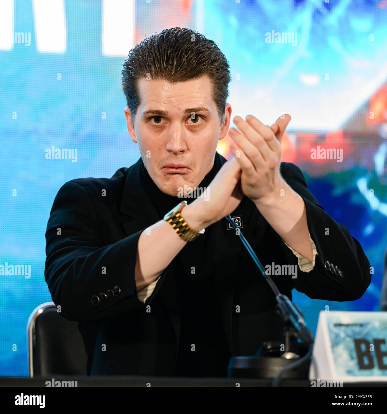 LONDON, VEREINIGTES KÖNIGREICH. November 24. Ben Davis präsentierte am Dienstag, den 19. November 2024 in LONDON, ENGLAND, die Fury vs Till Launch Press Conference in Leonardo London City. Quelle: Taka G Wu/Alamy Live News Stockfoto