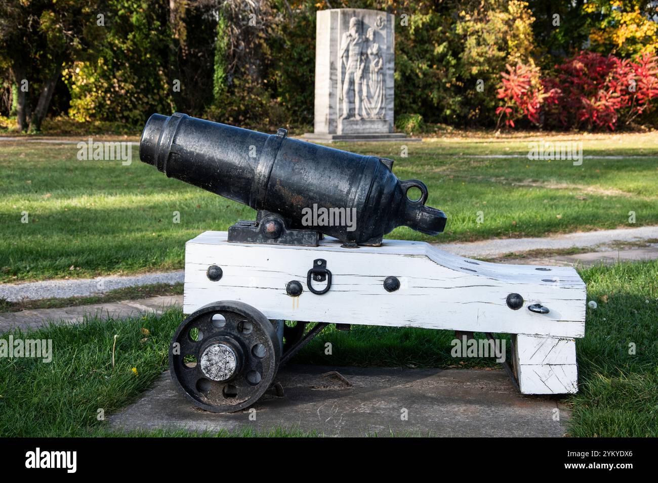 Kanone an der Fort George National Historic Site auf der Queen's Parade in Niagara-on-the-Lake, Ontario, Kanada Stockfoto
