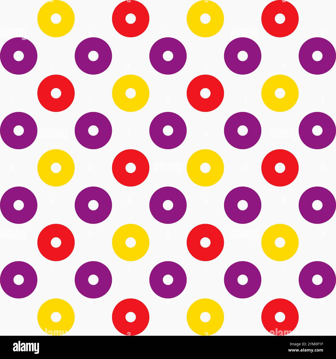 Farbenfroher nahtloser abstrakter geometrischer Hintergrund mit Kreisen. Modernes minimalistisches Vektormuster mit kreisförmigem Gitter, Punktmuster, Gitter, Netz oder Netz. Si Stock Vektor