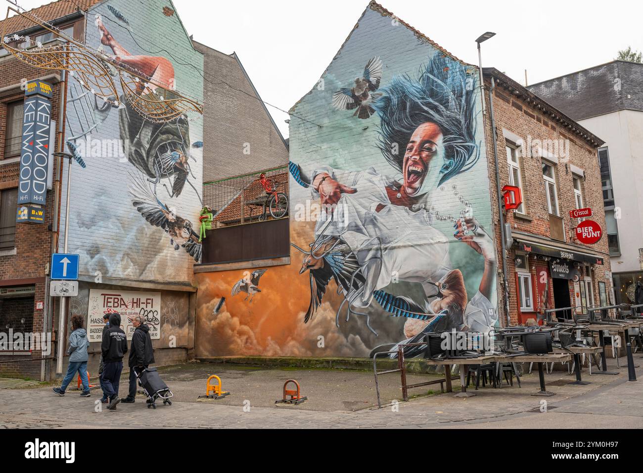 Moderne Straßenkunst in Hasselt, Belgien Stockfoto