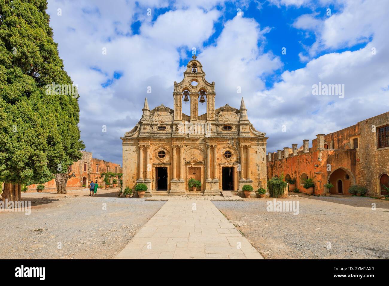 Insel Kreta, Griechenland. Das Arkadi Kloster bei Rethymno. Stockfoto