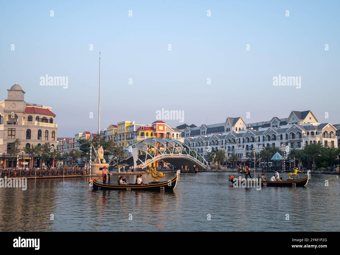 Entlang des Venice River bei Vinpearl Grand World Phu Quoc Island Vietnam Stockfoto