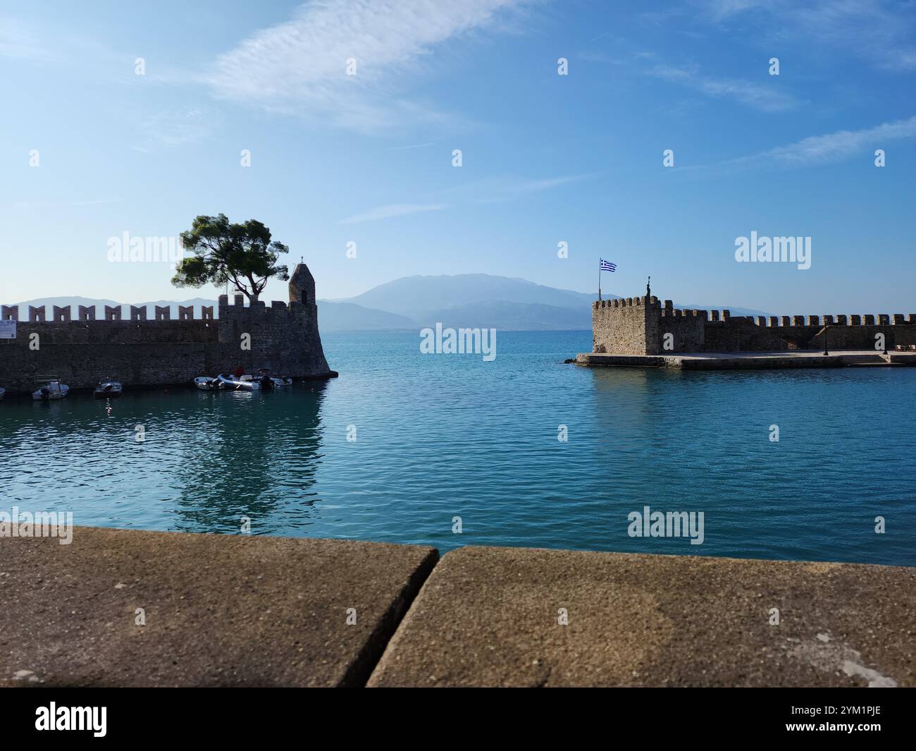 Hafen Von Nafpaktos, Griechenland Stockfoto