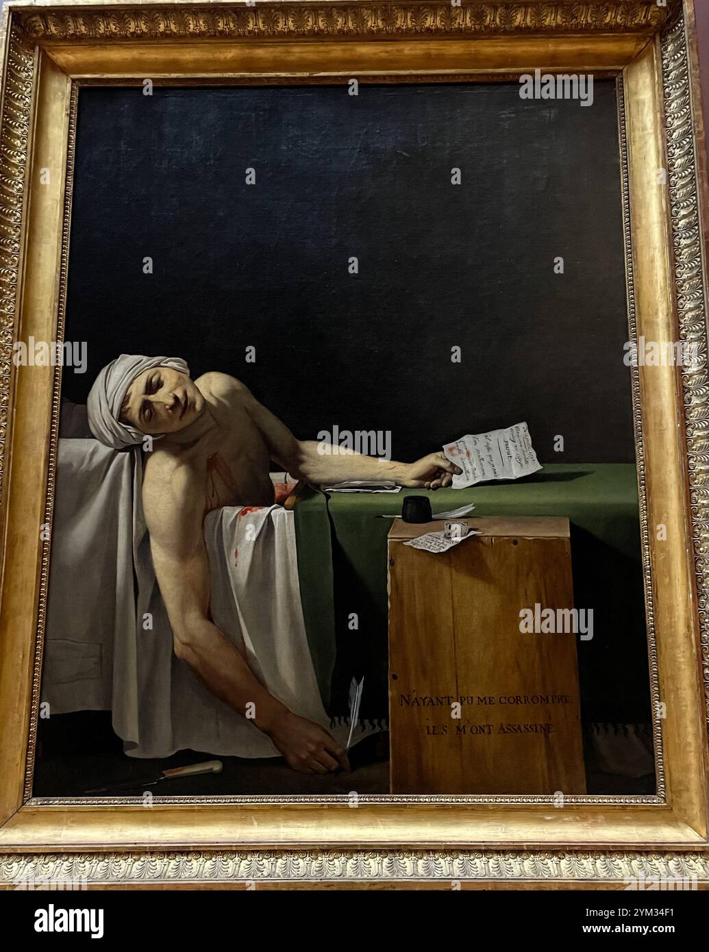 Der Tod von Marat, Louvre Stockfoto