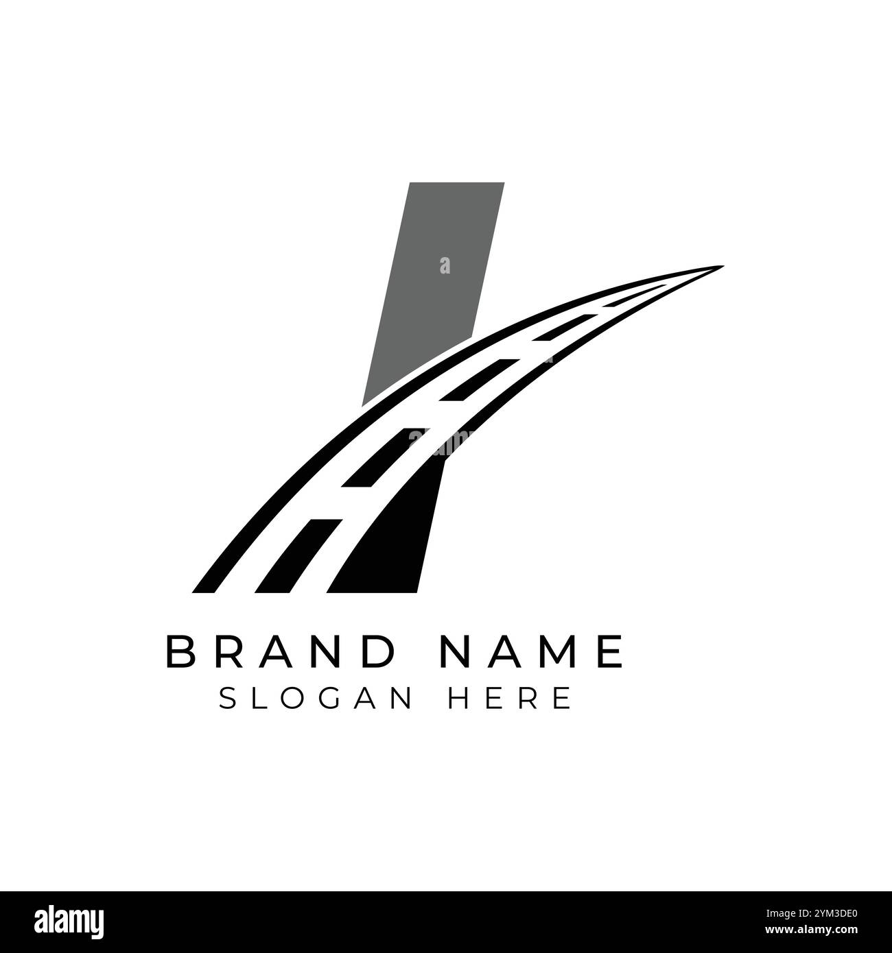 Letter I Logo Asphalt für Identität. Konstruktionsvorlage Vektorillustration für Marke Stock Vektor