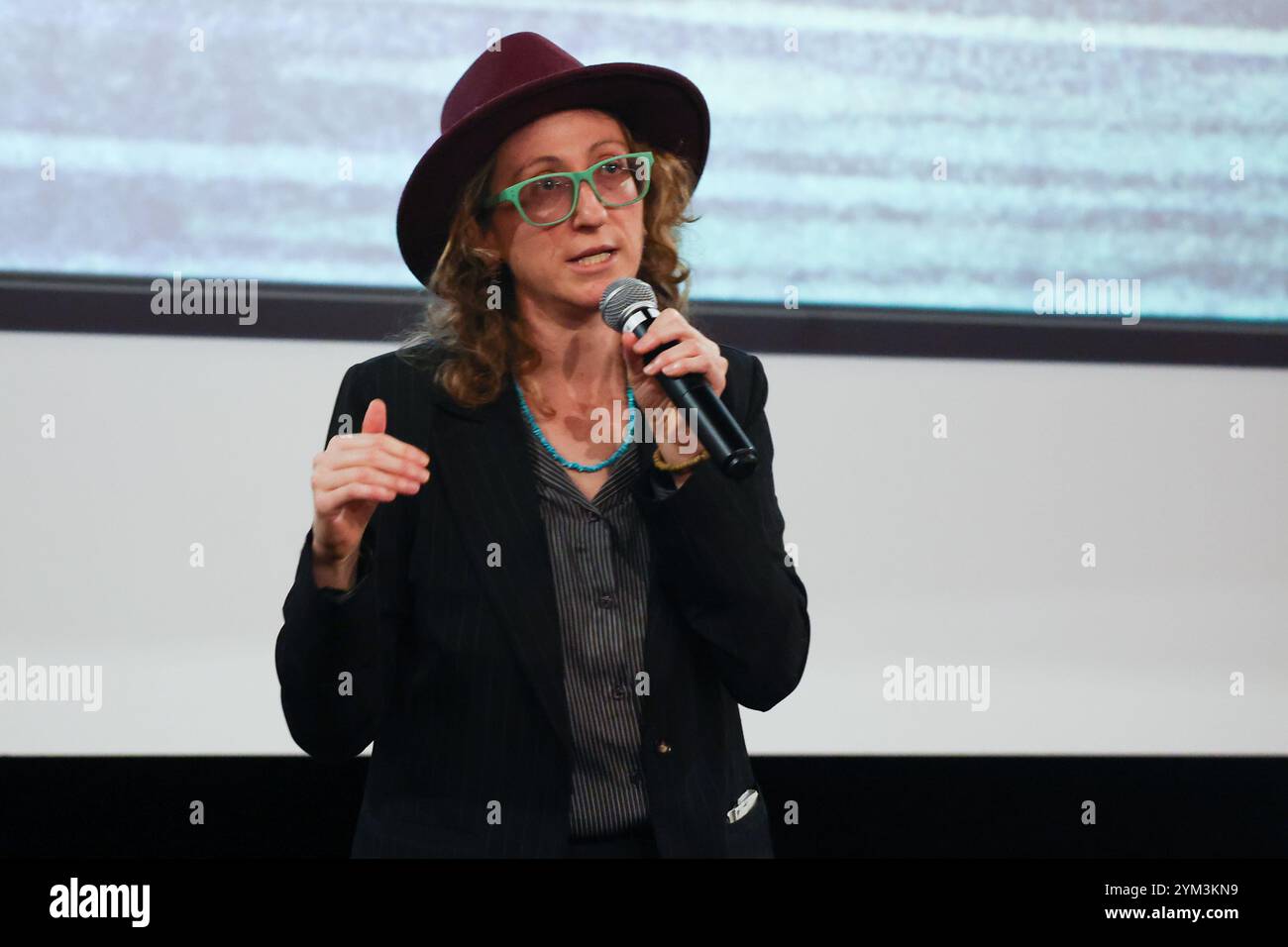 Torun, Polen. November 2024. Rachel Mason während der Weltpremiere des Films „Rust“, in dem Alec Baldwin am 20. November 2024 die Kameraistin Halyna Hutchins tödlich erschoss, beim Camerimage Festival in Torun, Polen. (Foto: Jakub Porzycki/NurPhoto)0 Credit: NurPhoto SRL/Alamy Live News Stockfoto