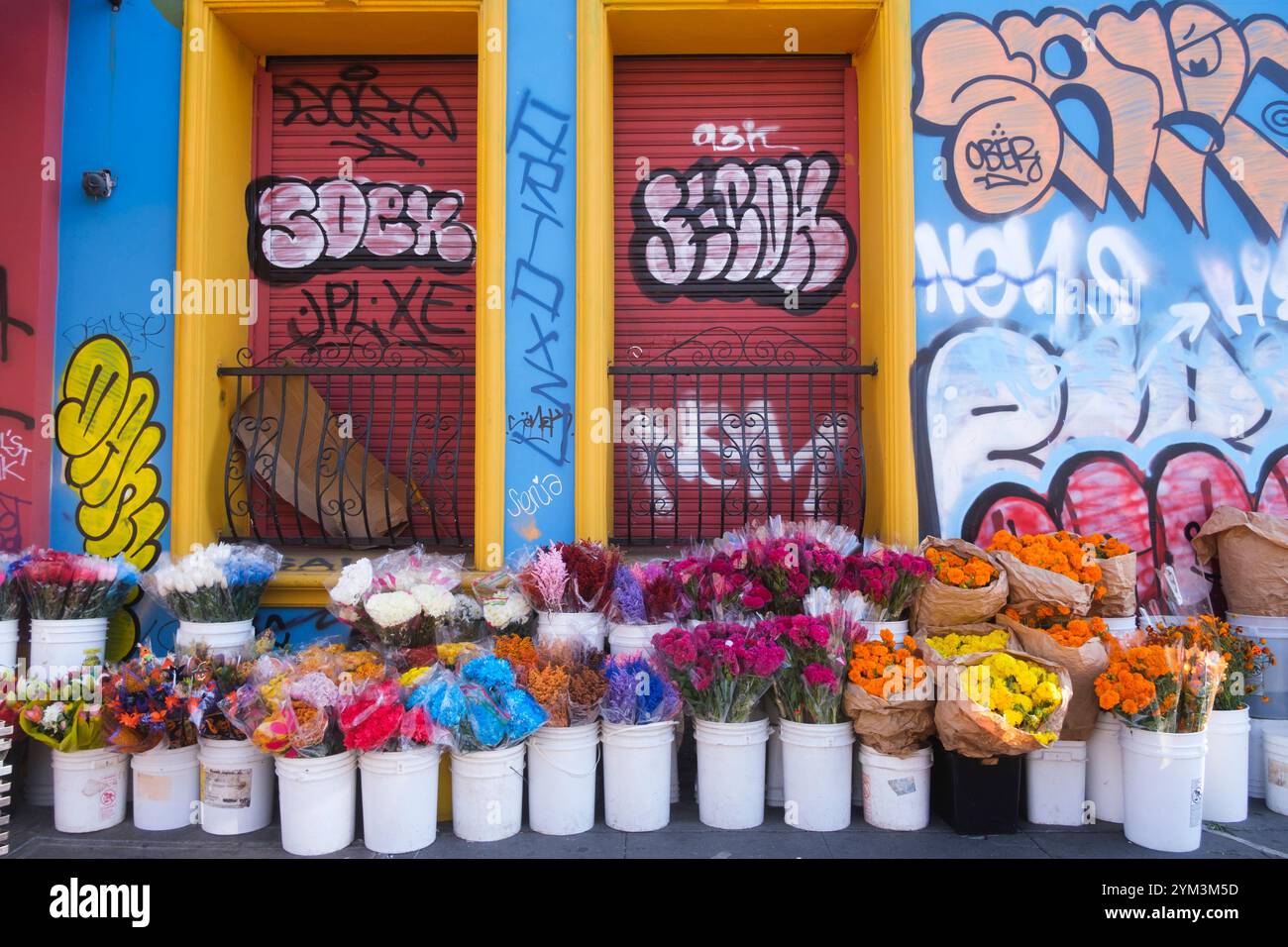 Flower Market, Downtown Los Angeles, Kalifornien, Vereinigte Staaten von Amerika Stockfoto