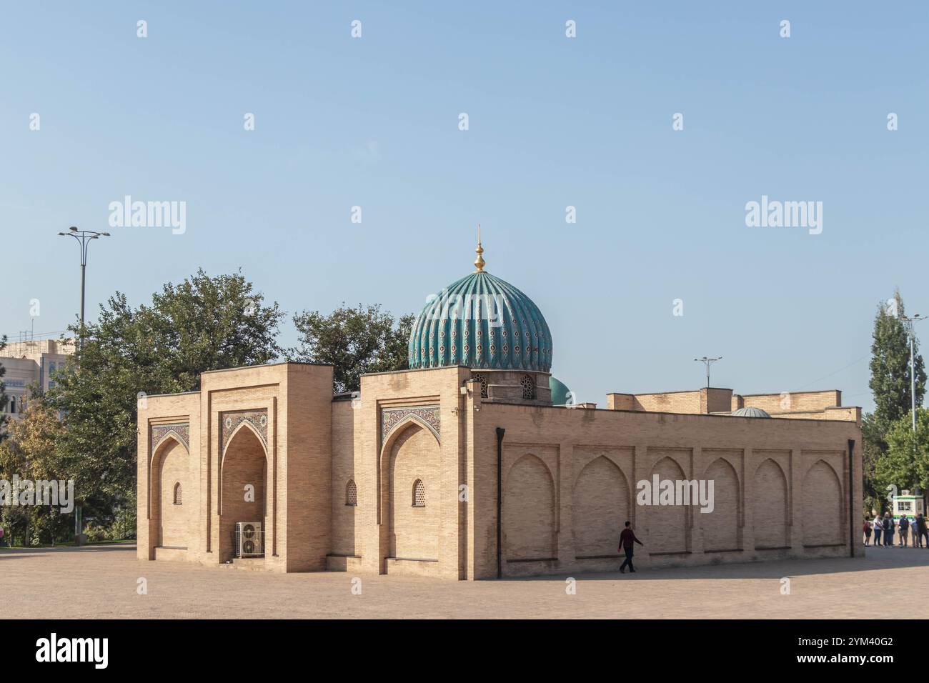 Blick auf die Barak Khan Madrasah des Khast Imam Komplexes. Taschkent. Usbekistan. Stockfoto