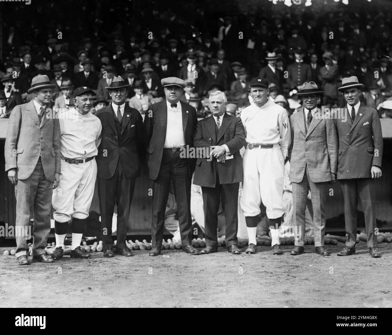 World Series 1924 Babe Ruth, Ty Cobb, Walter Johnson und andere Stockfoto