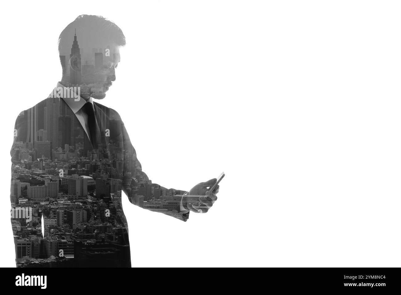 Städtische Gebäude und Geschäftsszene Stockfoto