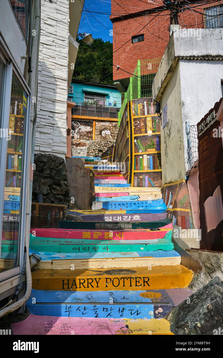 September 2024, Gamcheon Culture Village in Busan, Südkorea Stockfoto