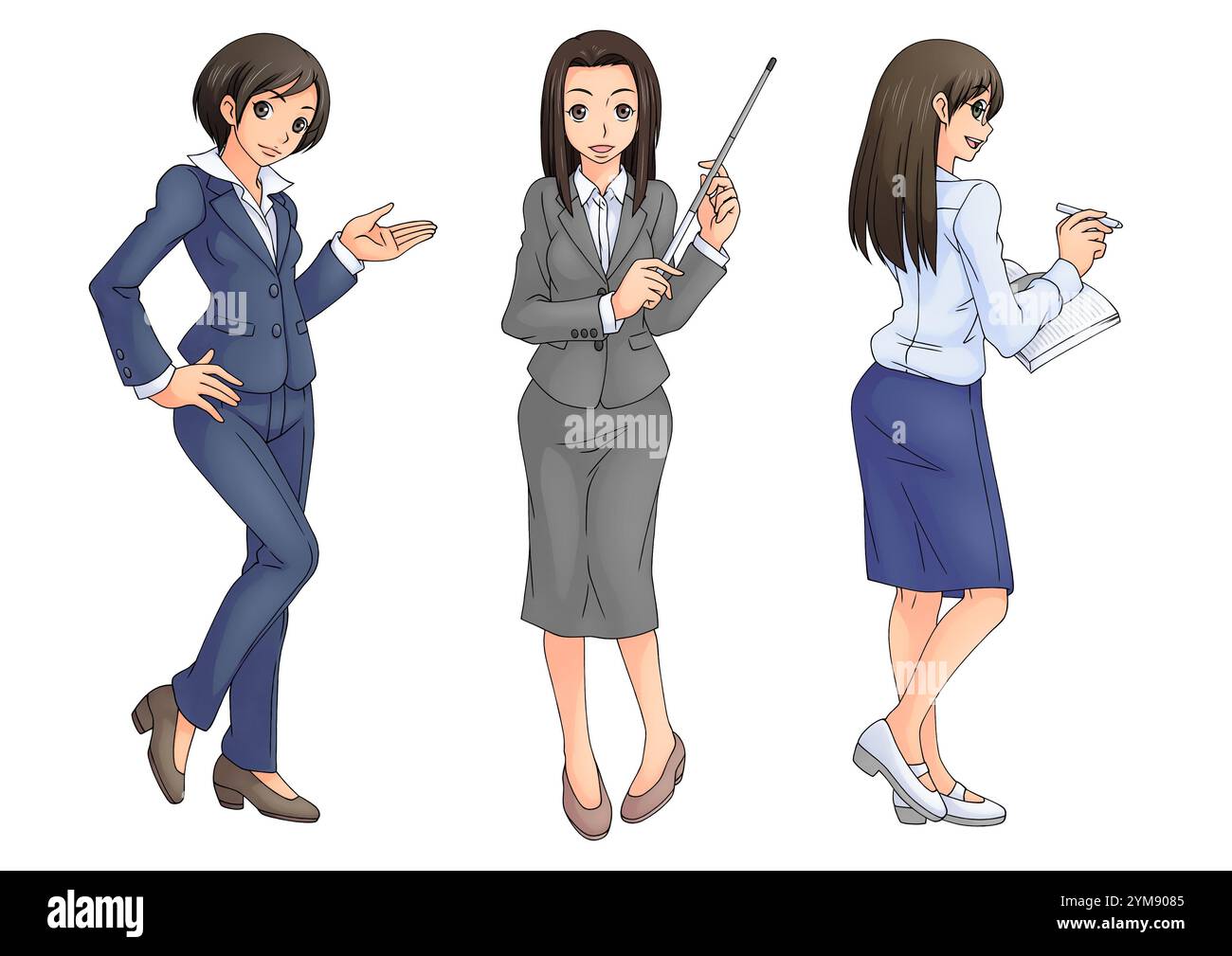 Lehrerin 3 Illustrationen Stockfoto