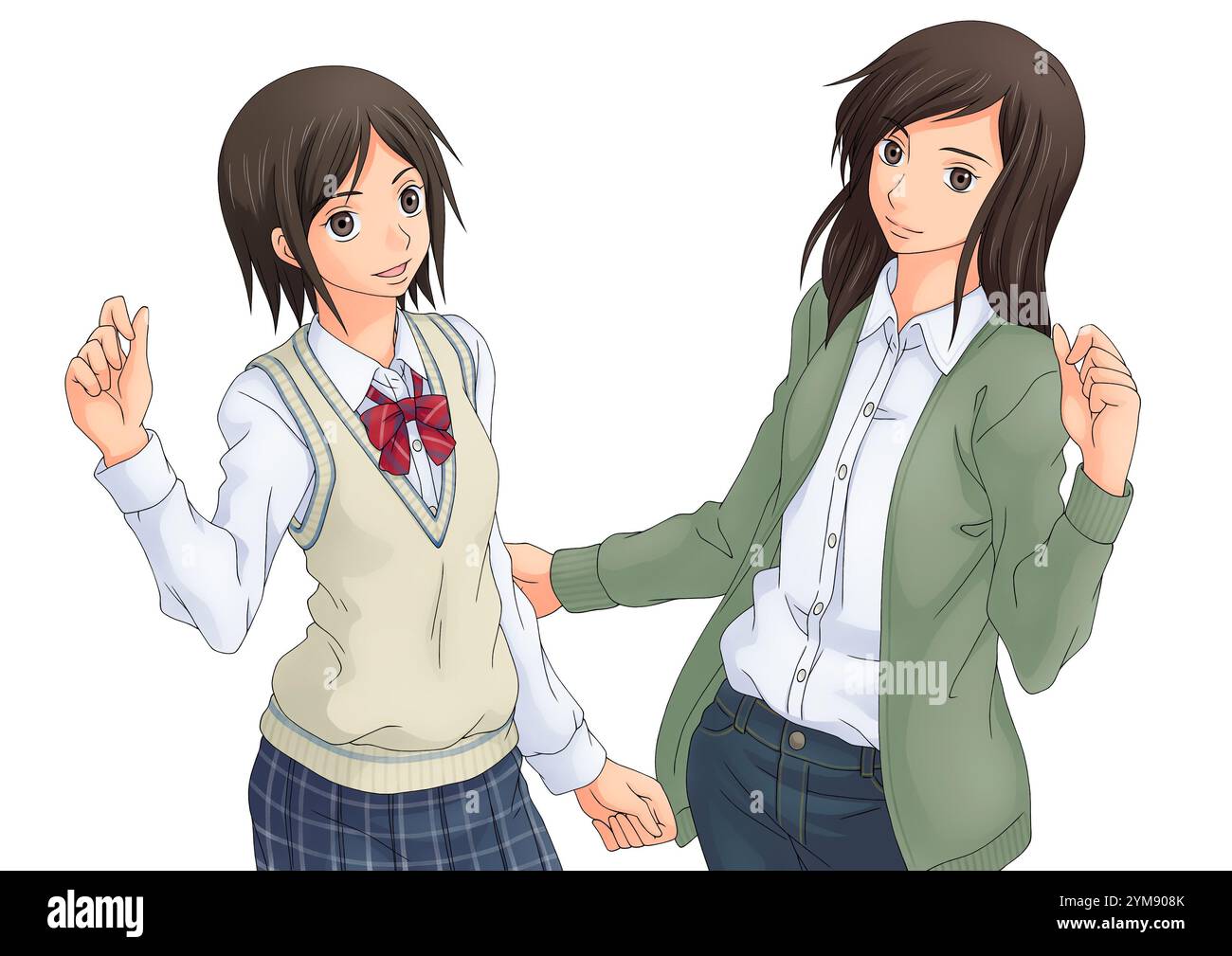 Zusammenarbeit! Lehrerin und Schülerin Stockfoto