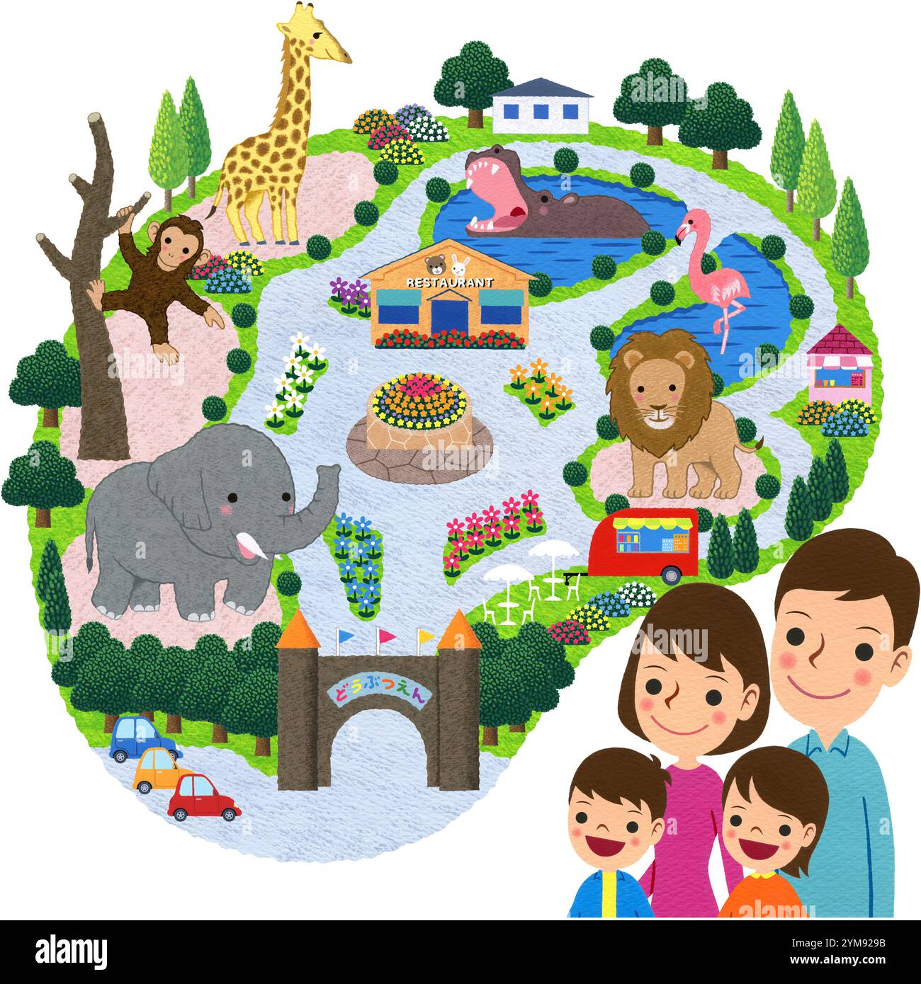 Familienzoo Stockfoto