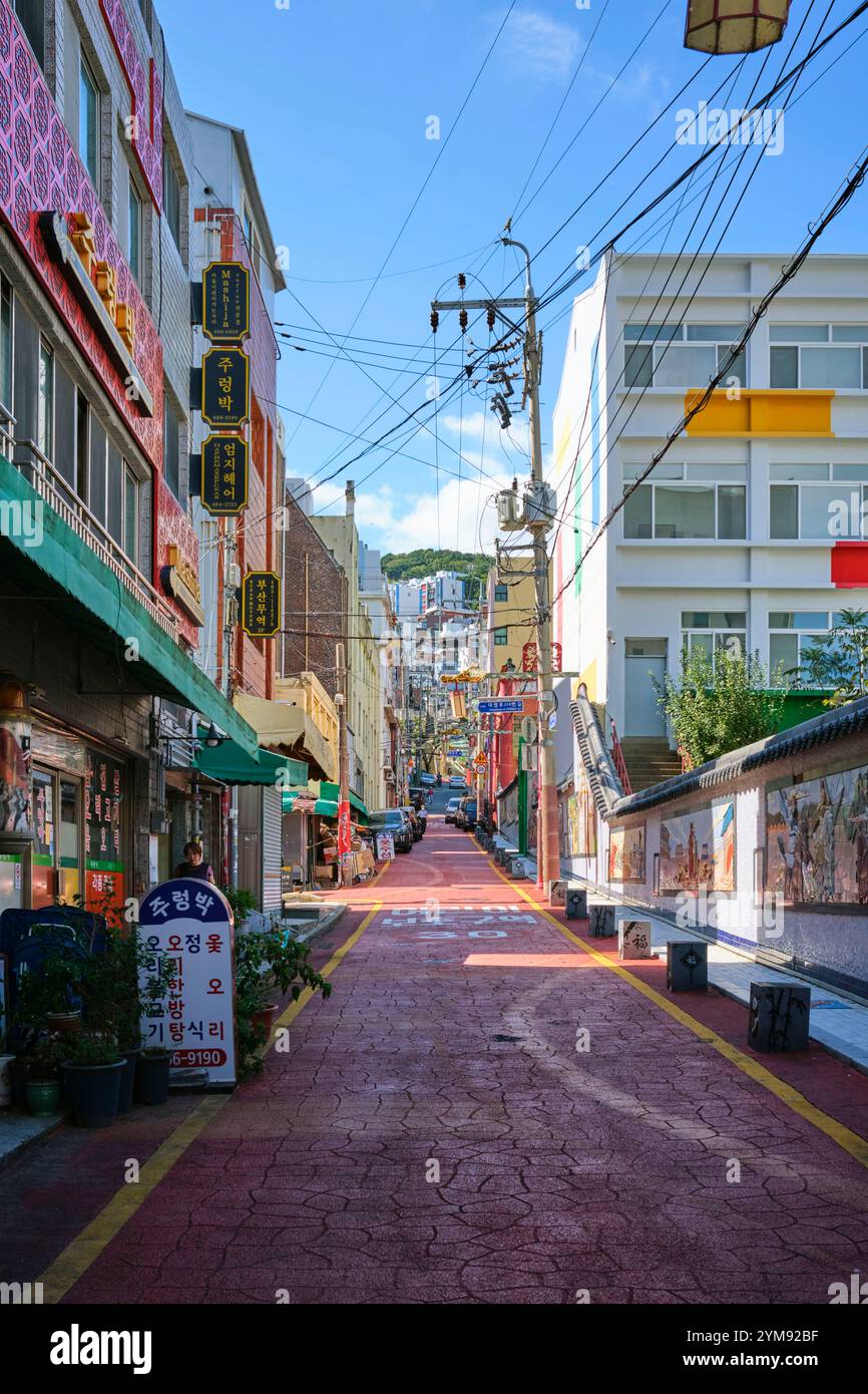 Straßenszene in Busan Stockfoto