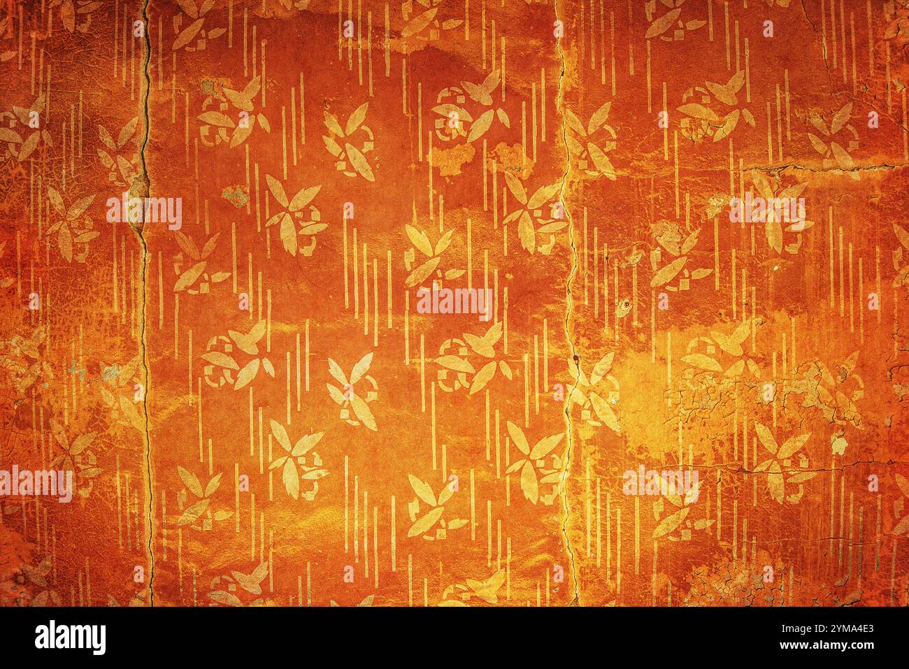 Rote Vintage-Tapete. Perfekter Grunge-Hintergrund. Stockfoto