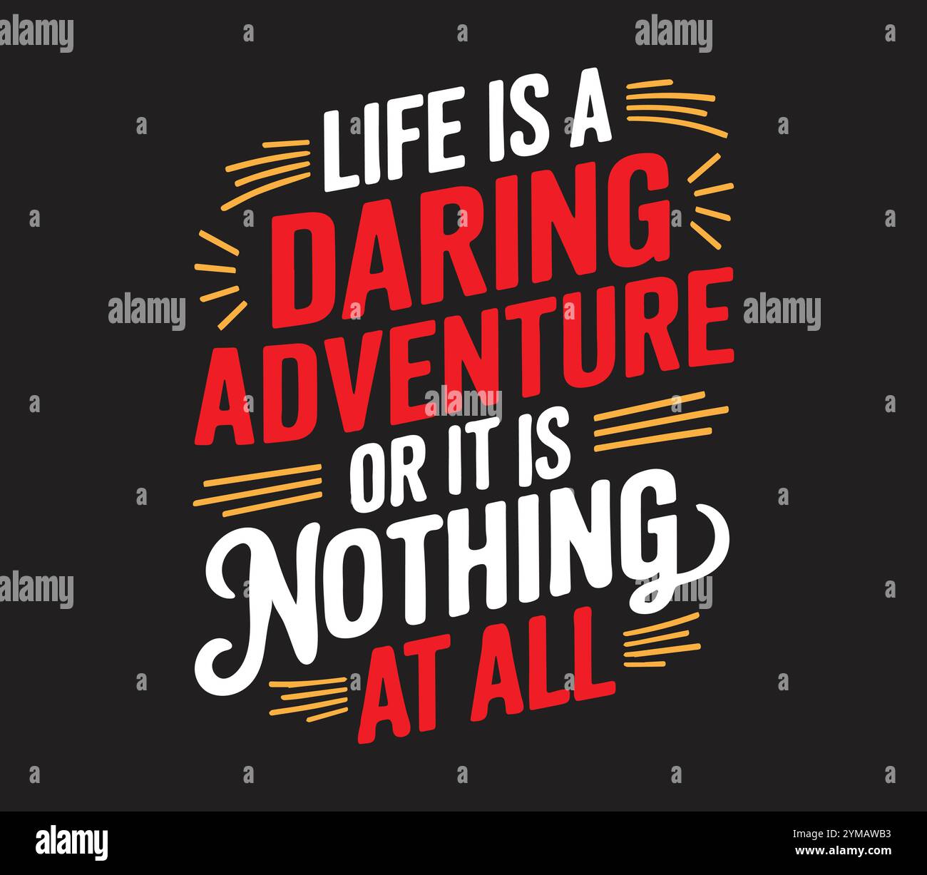 T-Shirt-Design mit typografischen Zitaten Stock Vektor