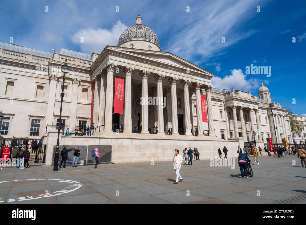 Die National Gallery am Trafalgar Square in der City of Westminster in Central London, England, Großbritannien Stockfoto