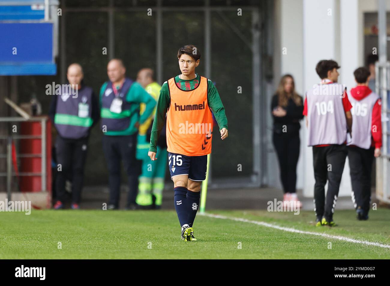 Eibar, Spanien. November 2024. Kento Hashimoto (Eibar) Fußball/Fußball : spanisches Spiel "LALIGA HYPERMOTION" zwischen SD Eibar 2-0 Racing Club de Ferrol im Estadio Municipal de Ipurua in Eibar, Spanien. Quelle: Mutsu Kawamori/AFLO/Alamy Live News Stockfoto