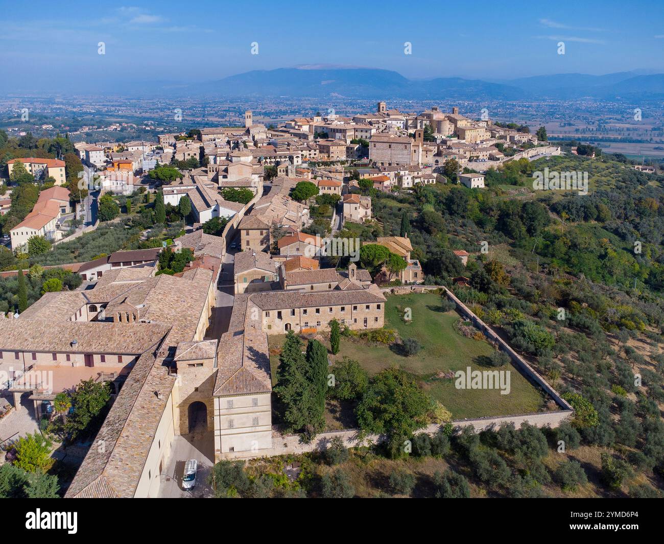 Montefalco (Umbrien-Provinz Perugia). Blick auf das historische Zentrum Stockfoto
