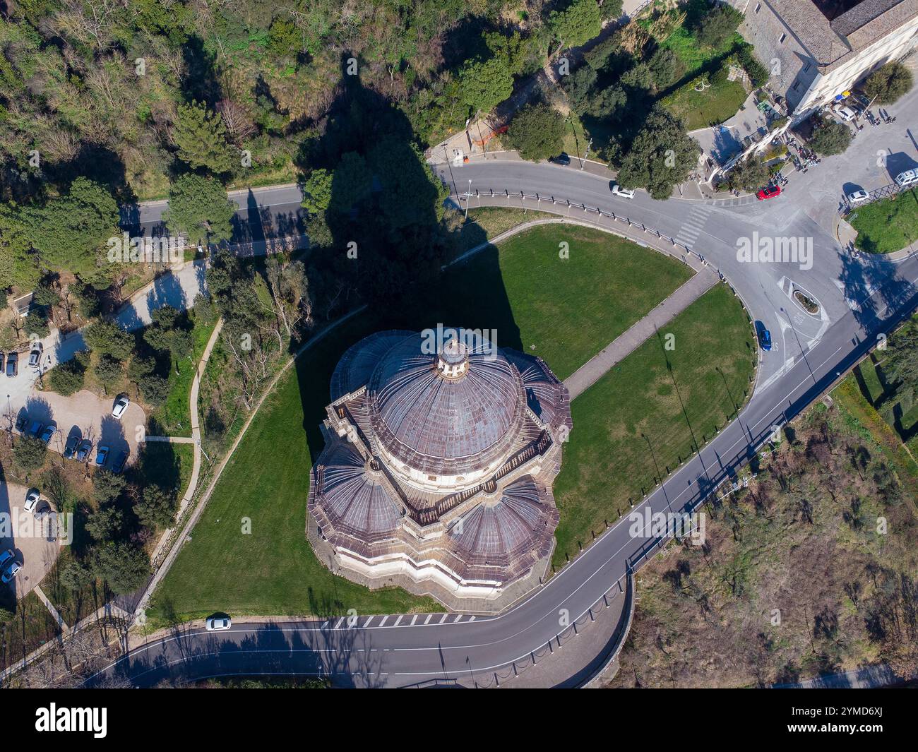 Todi (Umbrien-Provinz Perugia). Tempel von Santa Maria Della Consolazione Stockfoto