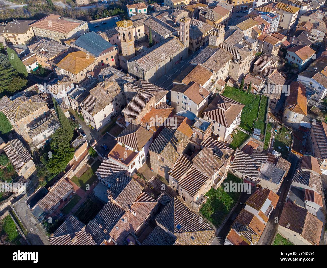 Deruta (Umbrien-Provinz Perugia). Blick auf das historische Zentrum Stockfoto