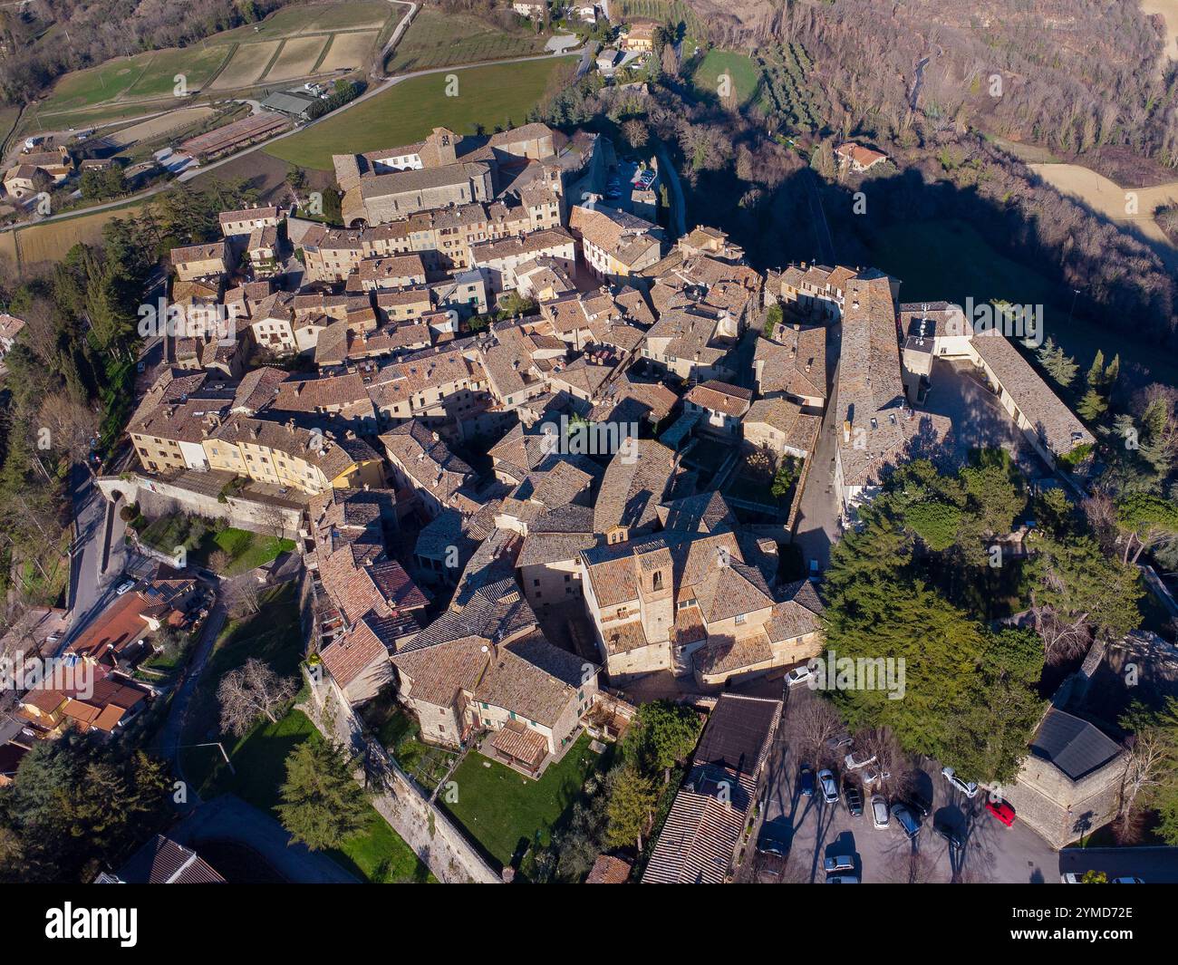 Montone (Umbrien-Provinz Perugia) Blick auf das Dorf Stockfoto