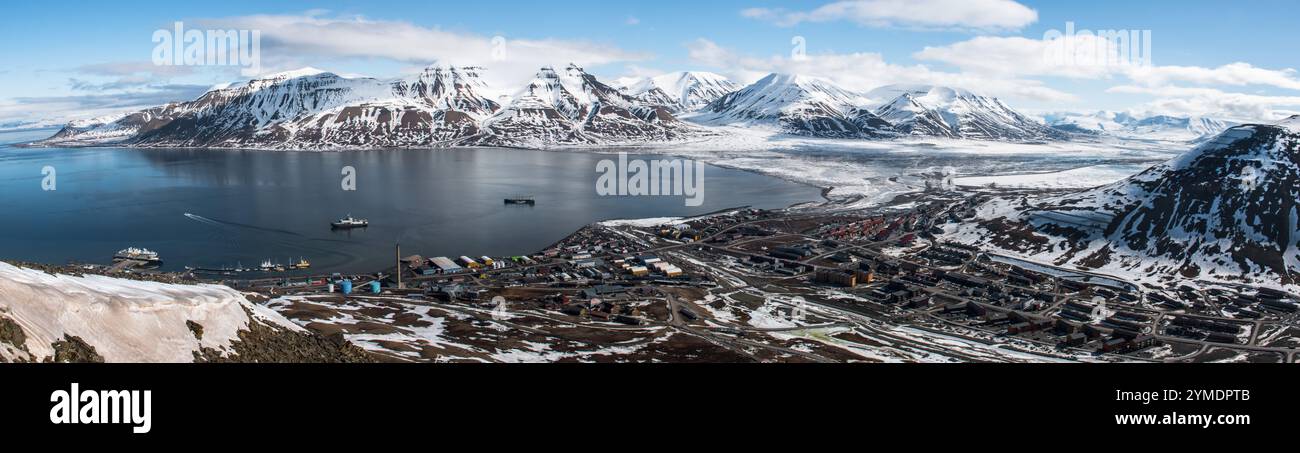 Landschaften rund um die Stadt Longyearbyen Svalbard, Norwegen Stockfoto