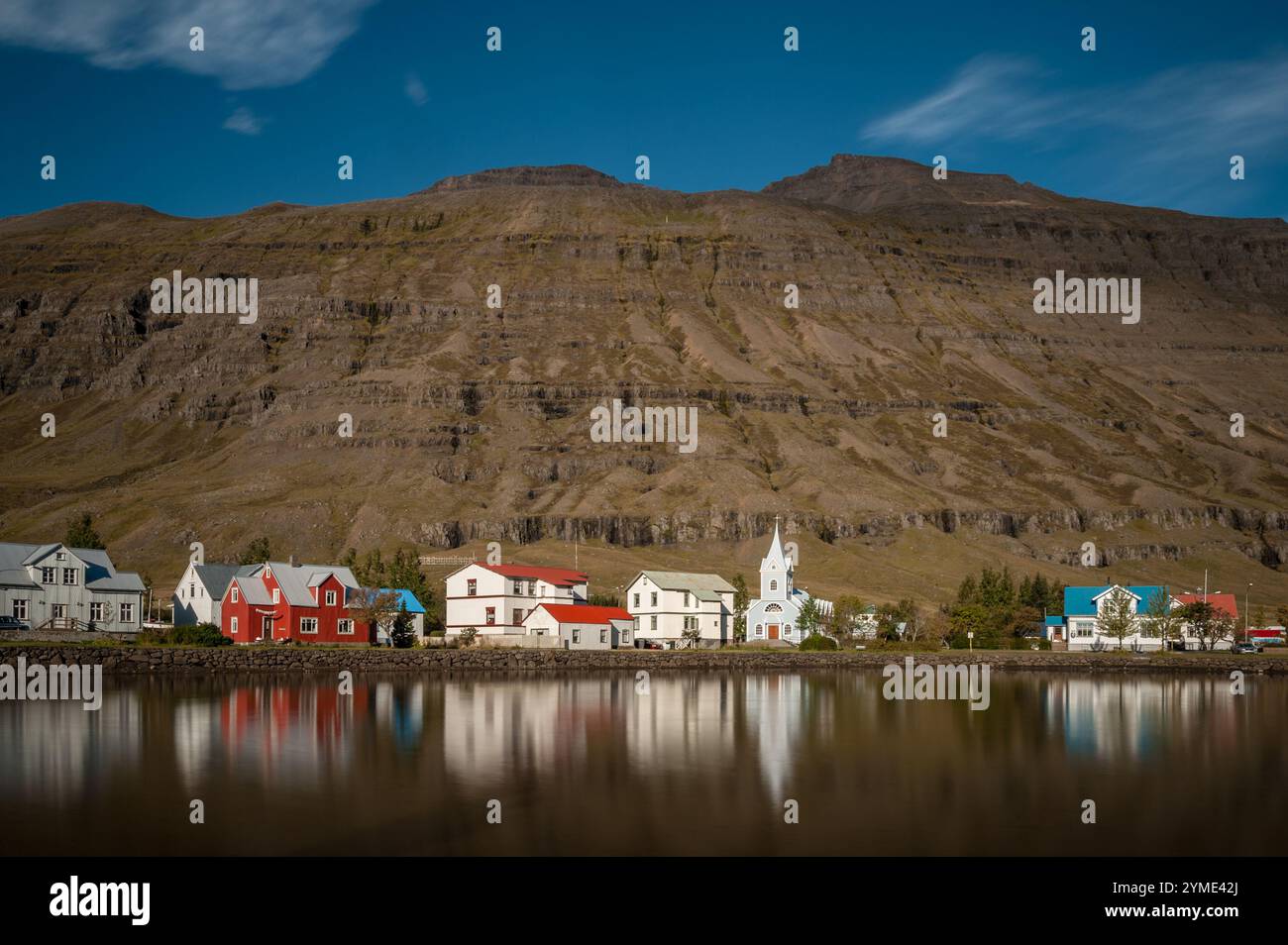 Seydisfjordur, Ostfjorde, Island, Europa Stockfoto