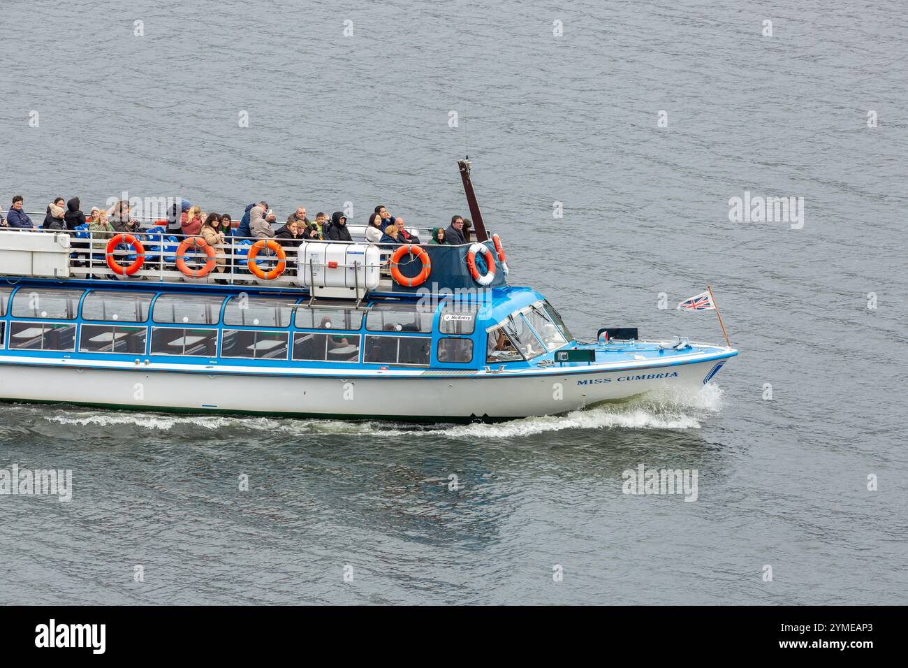 Windermere Lake Cruises 'Miss Cumbria' Boot auf Lake Windermere, Lake District, Cumbria, Großbritannien Stockfoto Windermere Lake Cruises 'Miss Cumbria' Boot auf Lake Windermere, Lake District, Cumbria, Großbritannien Stockfoto
