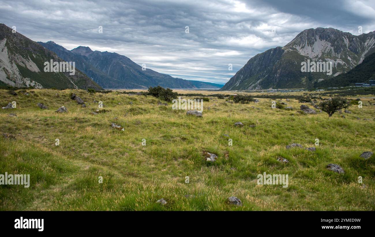 Landschaften rund um Wanaka, Mt. Cook & Tekapo Lake, Südinsel, Neuseeland. Stockfoto