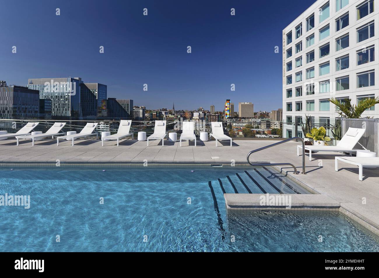 Reise, Pool im Hotel Hyatt Centric, Montreal Province of Quebec, Kanada, Nordamerika Stockfoto