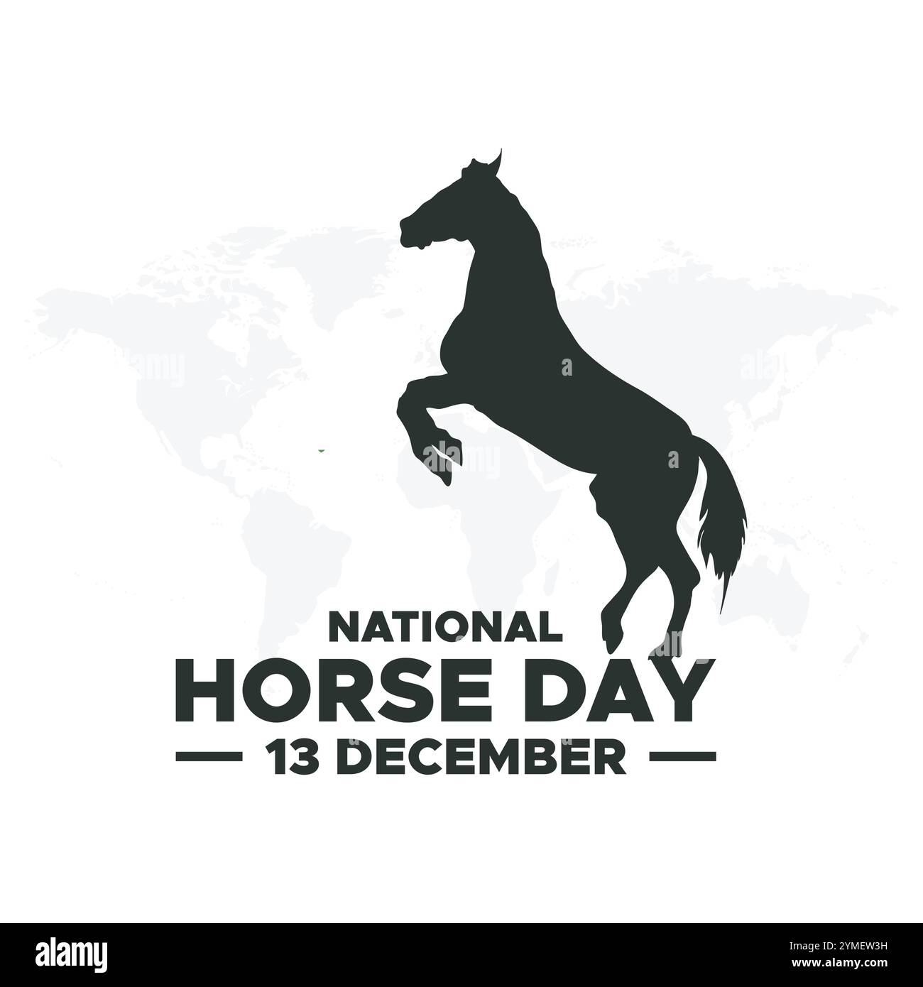 National Horse Day 13. Dezember, Vektorgrafik des National Horse Day, gut für die nationale Feier des National Horse Day. Flaches Design. Flyer-Design. Stock Vektor