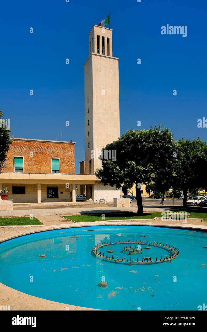 Italien Bürgerturm Latium Sabaudia Stockfoto