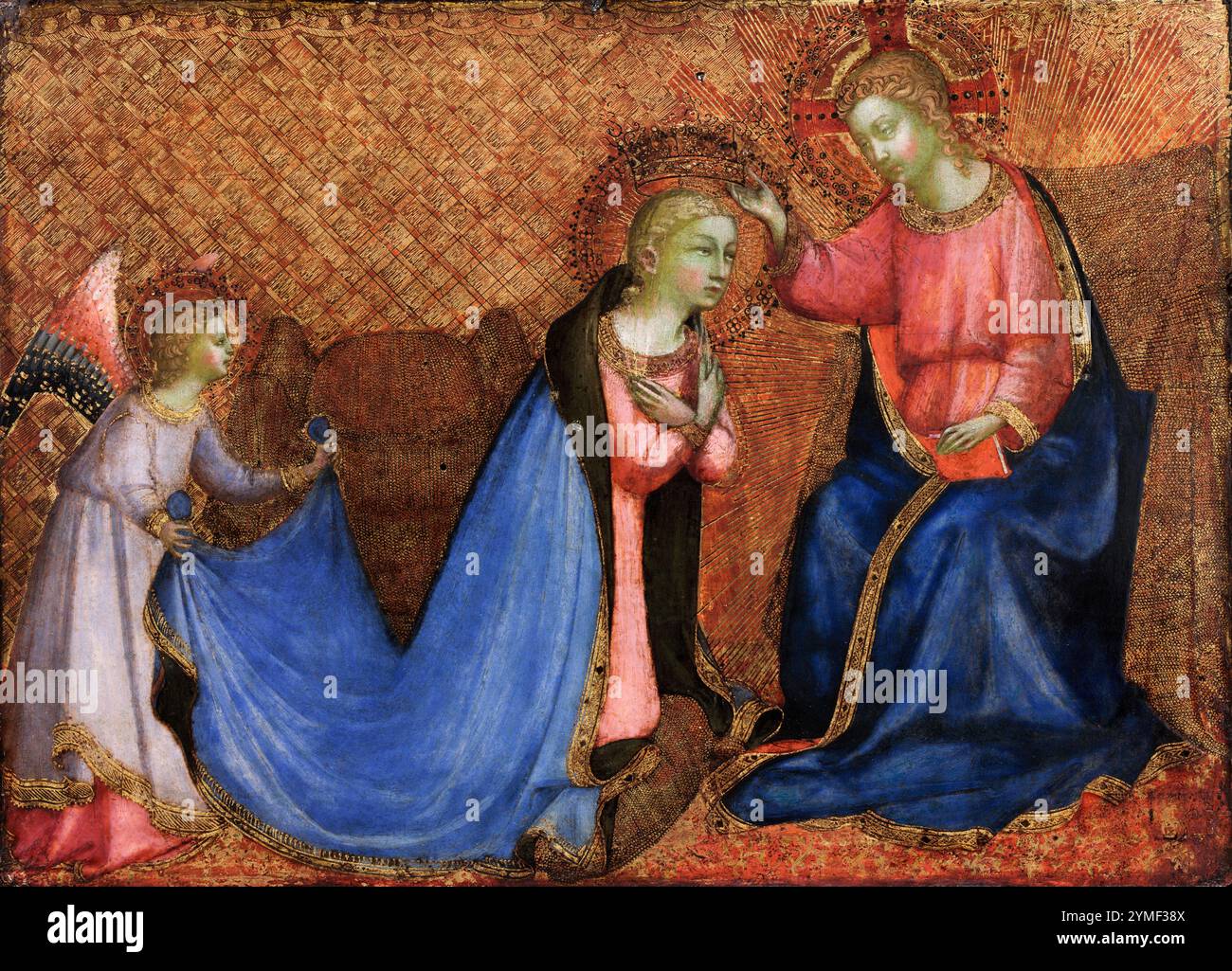 Krönung der Jungfrau. FRA Angelico (Fra Giovanni da Fiesole). 1420er Jahre Stockfoto