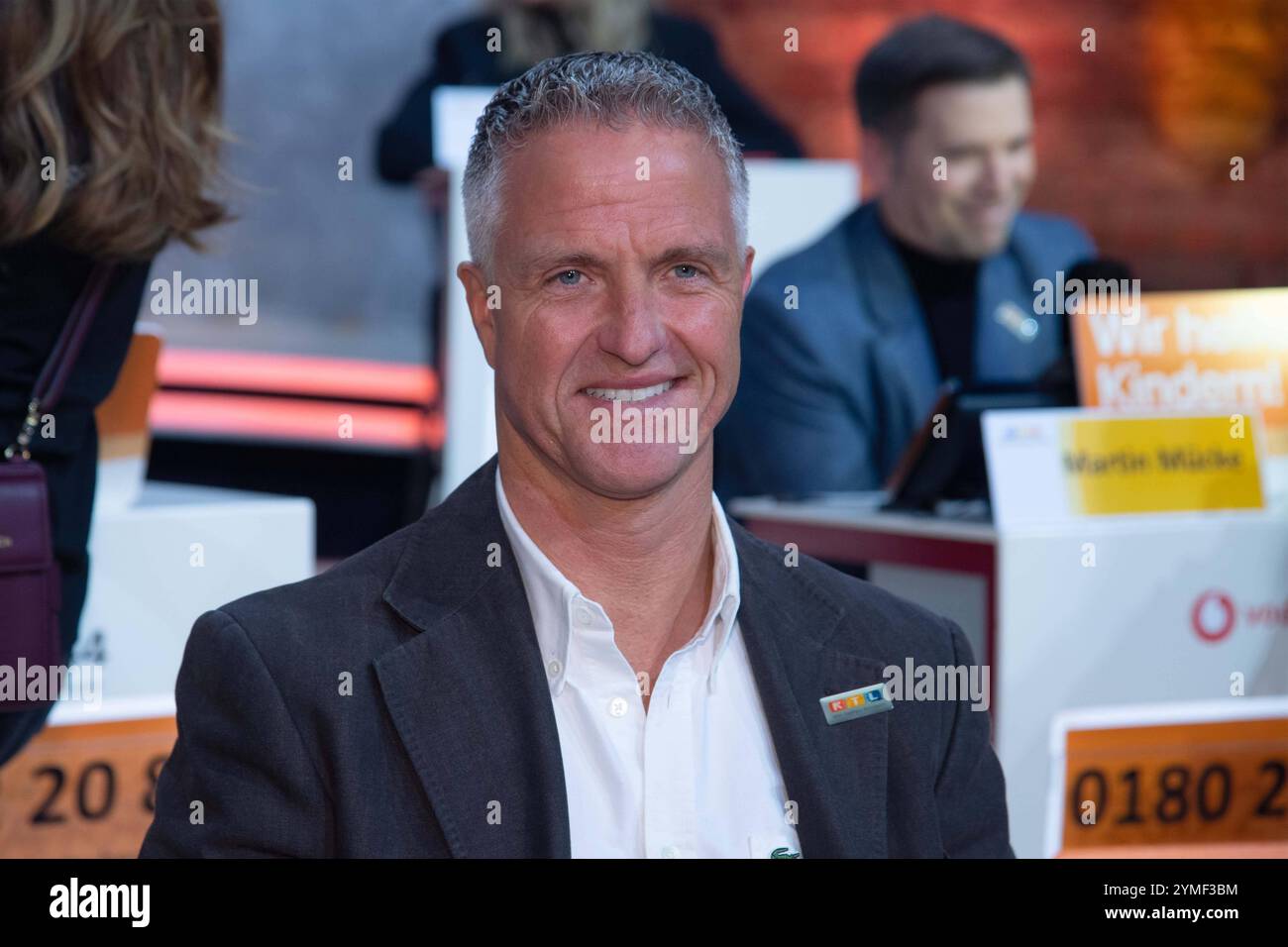Ralf SCHUMACHER, Sky-Experte, Rennfahrer, 29. RTL Spendenmarathon Wir helfen Kindern , Fernsehen, 21.-22.11.2024 in Hürth, Deutschland, *** Ralf SCHUMACHER, Sky Expert, Rennfahrer, 29 RTL Spendenmarathon Wir helfen Kindern , Fernsehen, 21 22 11 2024 in Hürth, Deutschland, Stockfoto