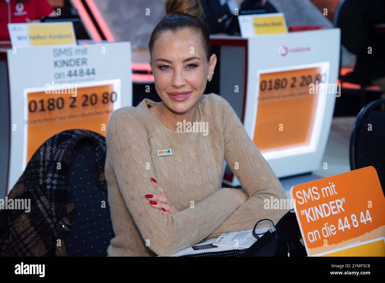 Alessandra Sandy MEYER-WOELDEN, Meyer-Wölden, Modell, 29. RTL Spendenmarathon Wir helfen Kindern , Fernsehen, 21.-22.11.2024 in Hürth, Deutschland, *** Alessandra Sandy MEYER WOELDEN, Meyer Wölden, Model, 29 RTL Spendenmarathon Wir helfen Kindern , Fernsehen, 21 22 11 2024 in Hürth, Deutschland, Stockfoto