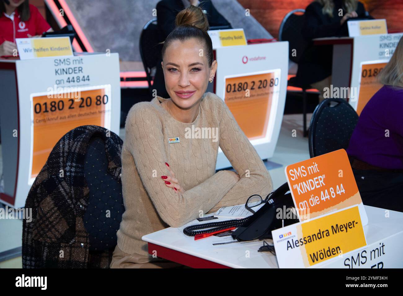 Huerth, Deutschland. November 2024. Alessandra Sandy MEYER-WOELDEN, Meyer-Wolden, Model, 29. RTL Fundraising Marathon 'We Help Children', Fernsehen, 21-22.11.2024 in Hürth, Deutschland, Credit: dpa/Alamy Live News Stockfoto