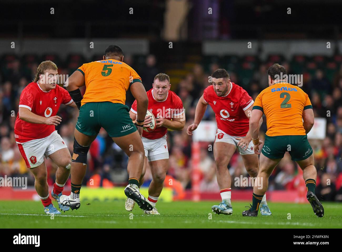 Wales gegen Australien Autumn Nations Series Principality Stadium, Cardiff 17/11/2024 Stockfoto